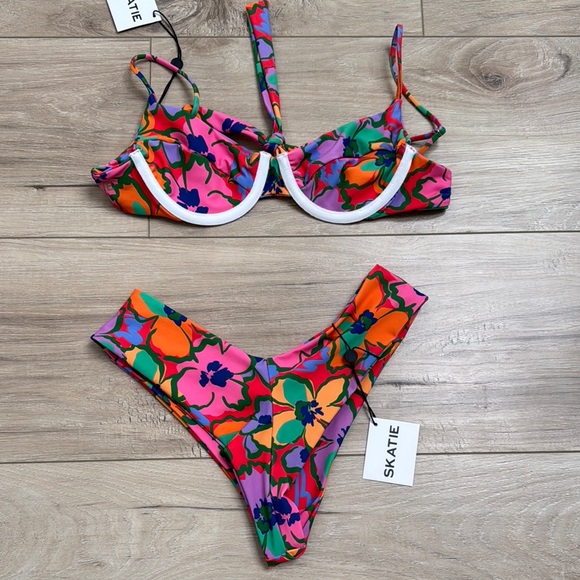 Skatie Colorful Floral Bikini Set - Picture 2 of 2